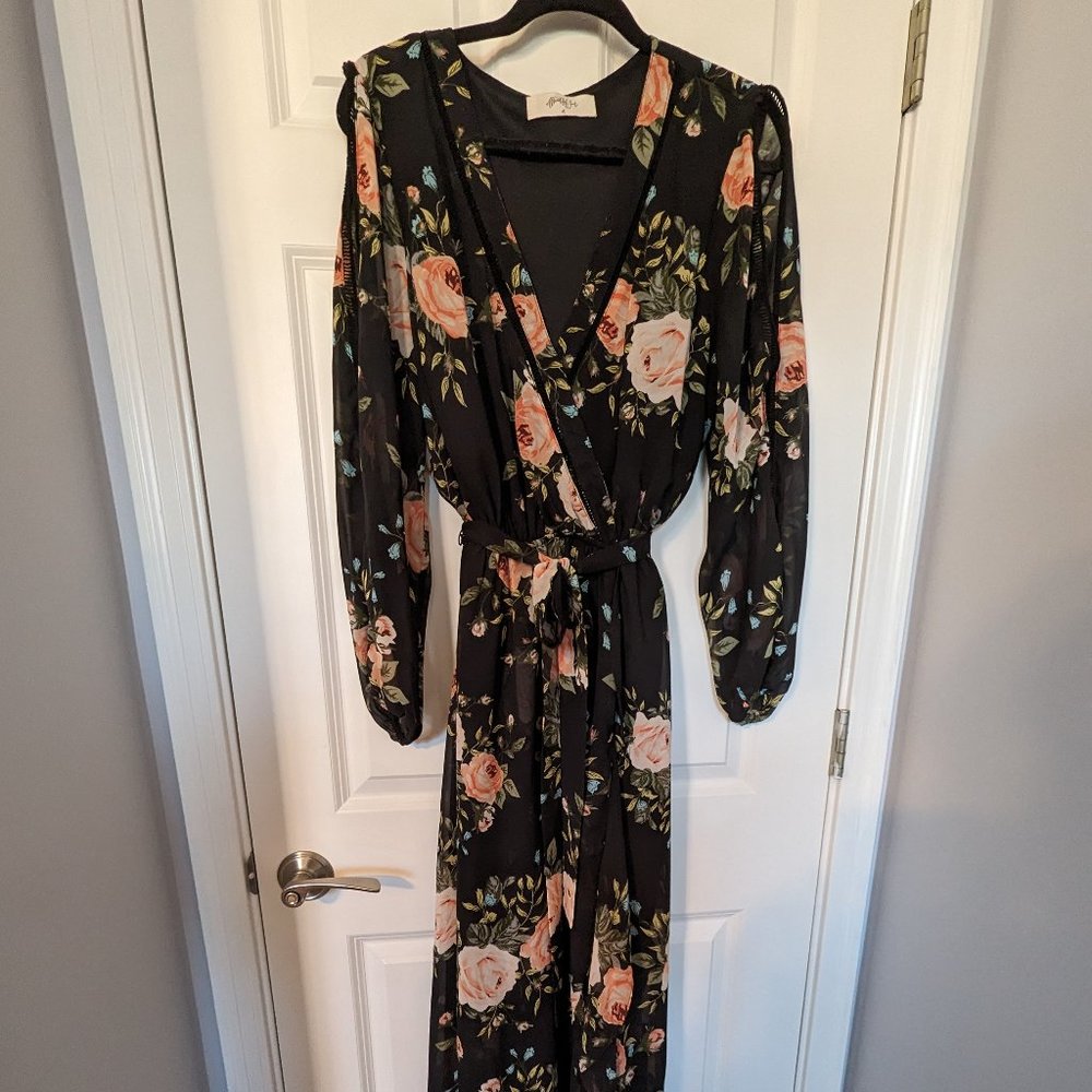 A Beautiful Soul Black Floral Dress
